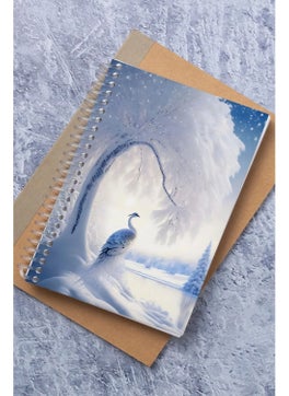 KutuTR Winter Pattern Wooden Mdf Cover 100 Pages Square 15 x 21 cm Vip Modelist Notebook 80 gr / M2 K513  - Image 5
