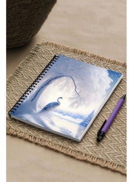 KutuTR Winter Pattern Wooden Mdf Cover 100 Pages Square 15 x 21 cm Vip Modelist Notebook 80 gr / M2 K513  - Image 4