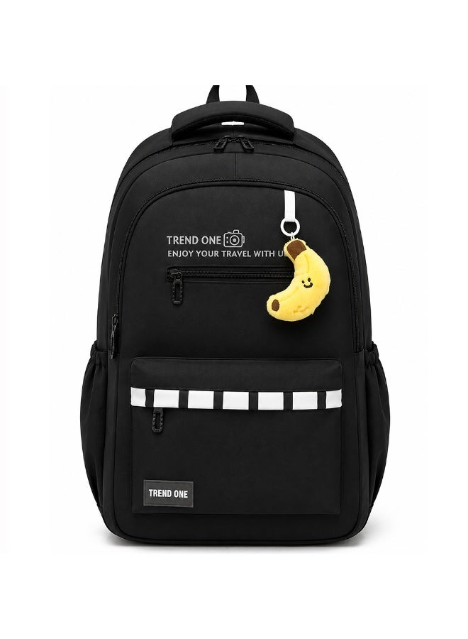 18 Inch School Backpack for Boys & Girls, Large Student Backpack with Multiple Compartments, Front Zipper Pocket, Side Bottle Pockets, Comfortable Carry Handle, 48*32*20 CM