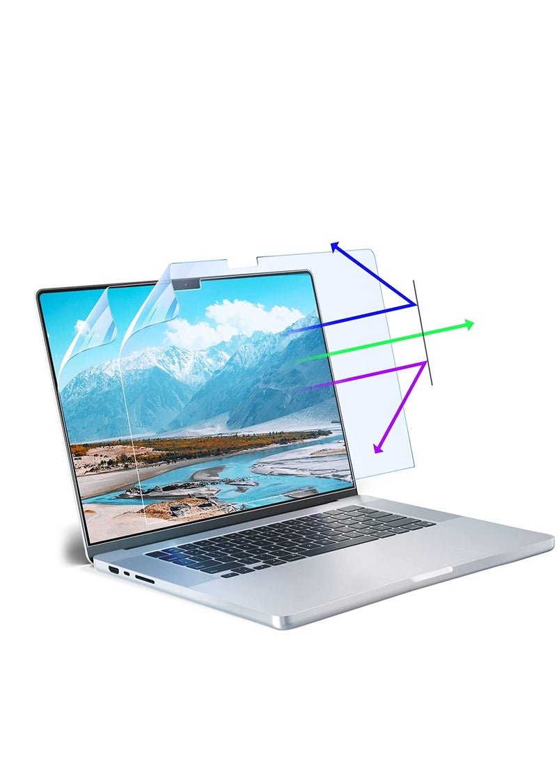 1Pack Macbook Pro 14.2 Screen Protector, Eye Care, Anti Blue Light screen protector Compatible with MacBook Pro 14.2 inch (2021-2024 A3112/A3185/A3401/A2918/A2992/A2442/A2779) with Touch ID, Anti-Glare,Anti-Blue  - Image 4