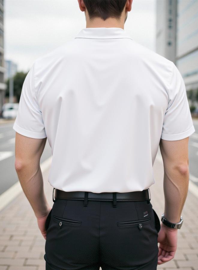 Take Two Men Solid Short Sleeve Dress Shirt - Image 2
