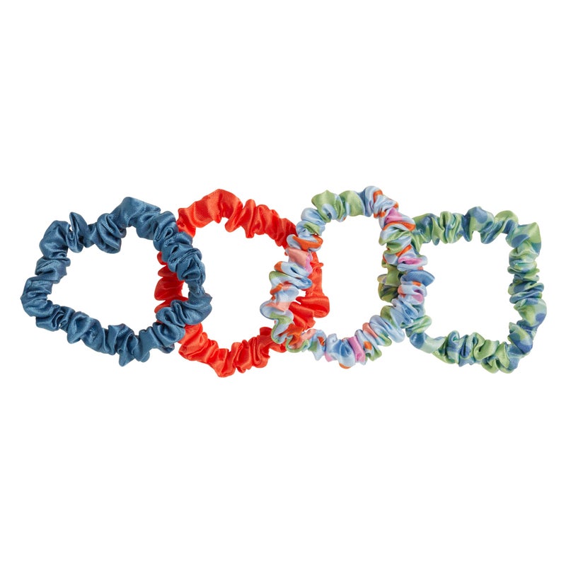 Goody X Sophia Yeshi Hair Ties, Ouchless Satin Scrunchies, Damage Free Scrunchies, Thin & Frizz-Free Hold, Gentle Styling Accessories for Women, Men & Family, All Hair Types, Multicolor, 4 Ct - Image 5