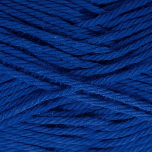 Estako Royal Cotton, 100% Mercerized Giza Cotton Yarn, Soft, Super Fino 1 for Crochet and Knitting 1.76 Oz (50g) / 137 Yrds (125m) (5077 - Royal Blue) - Image 2