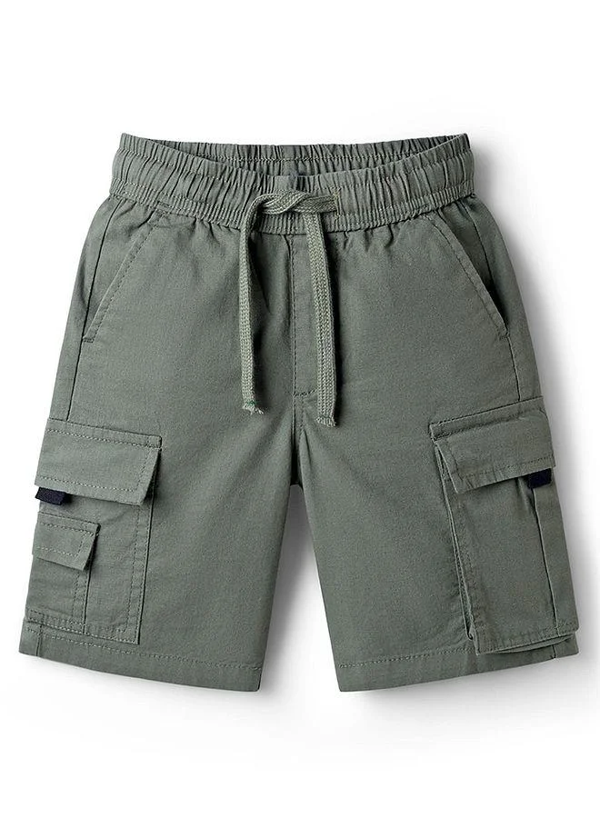 Primo Gino Primo Gino Woven Cargo Shorts Ripstop Fabric - Light Olive