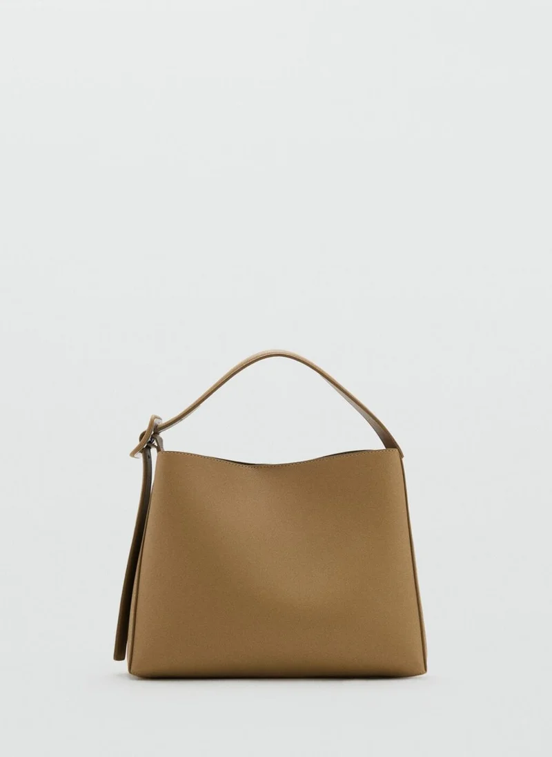 MANGO Mini shopper bag with buckle