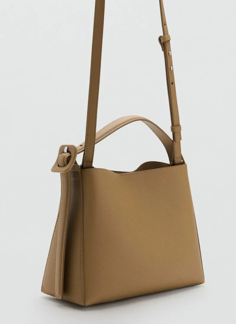 MANGO Mini shopper bag with buckle