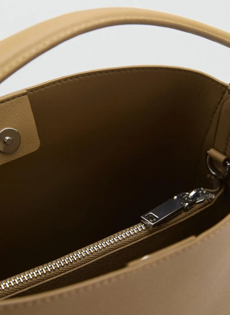 MANGO Mini shopper bag with buckle