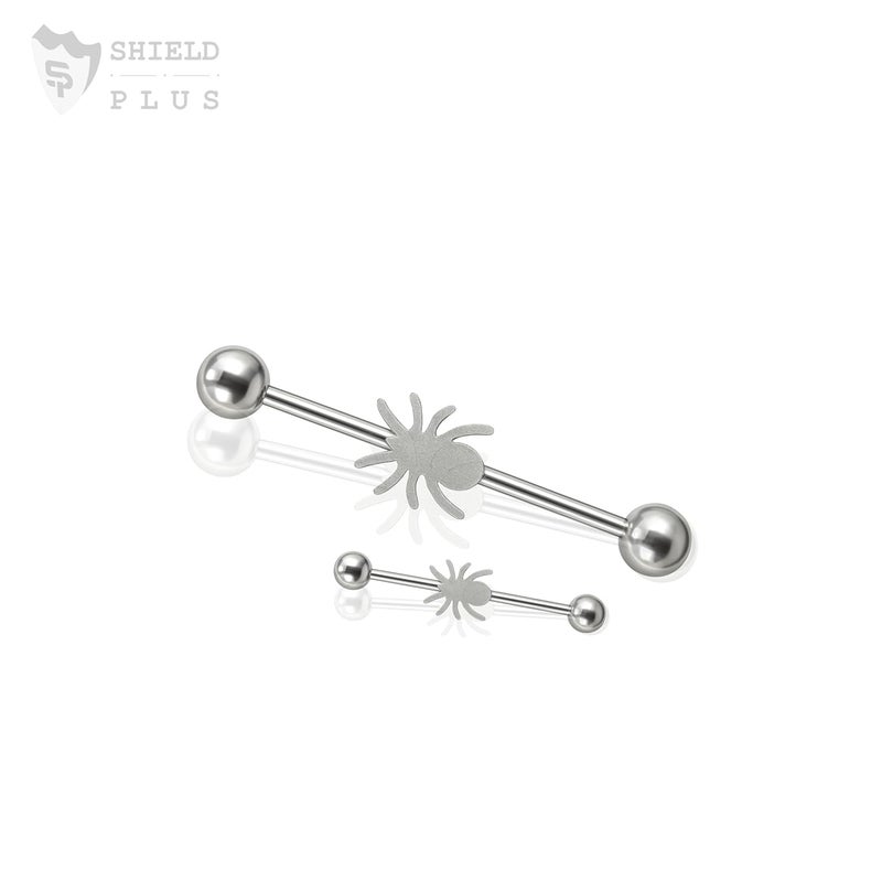 SHIELD PLUS 316L Industrial Ear Piercing Barbell 14G Surgical Steel 38 mm Unisex Cartilage Jewelry (1 Piece) - Image 2