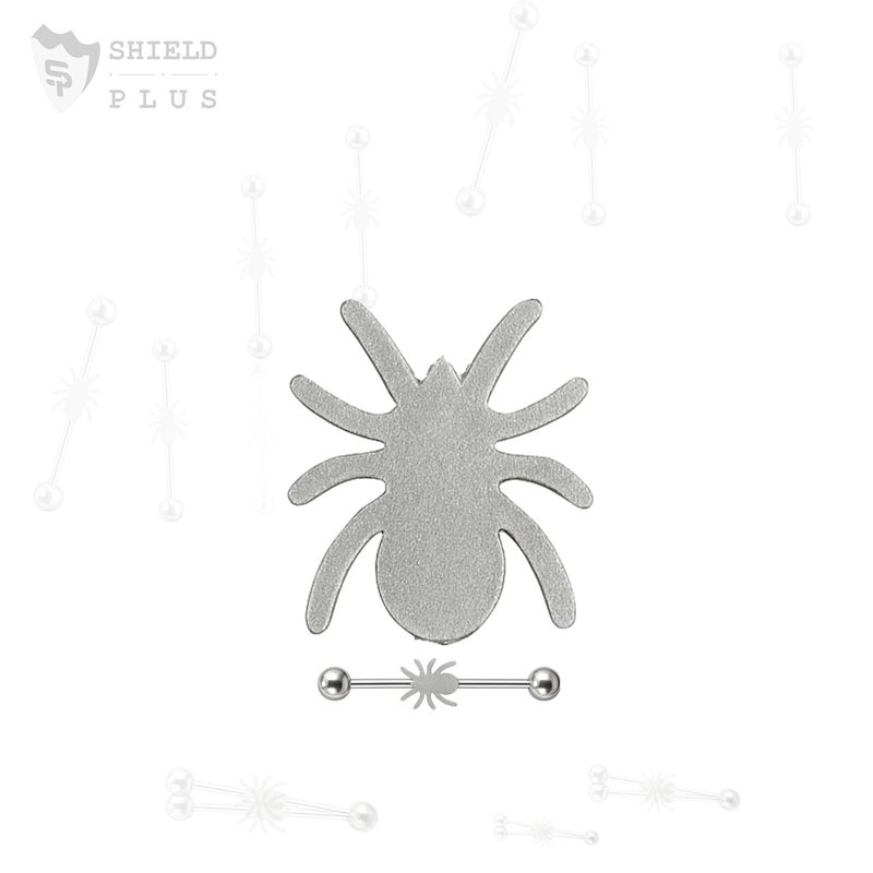 SHIELD PLUS 316L Industrial Ear Piercing Barbell 14G Surgical Steel 38 mm Unisex Cartilage Jewelry (1 Piece) - Image 3
