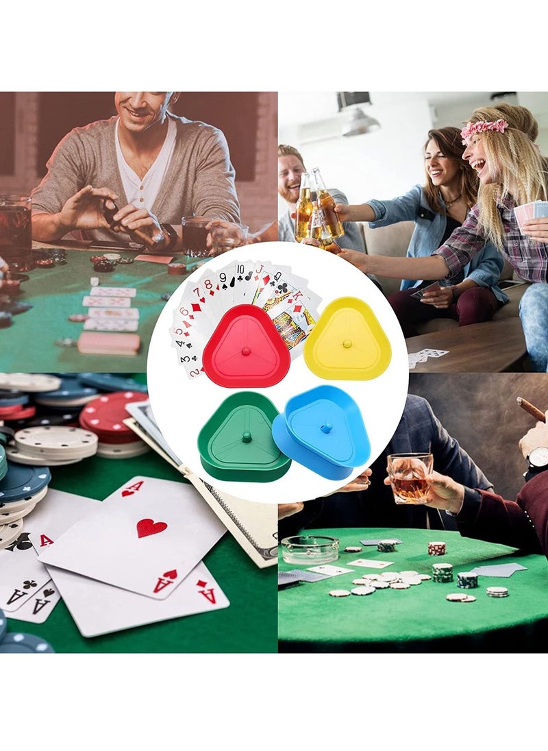 Triangle Shaped Hands Free Playing Card Holder, Triangle Shaped Game Accessories Kids and Senior Gaming Aids for Party or Family Game Night
