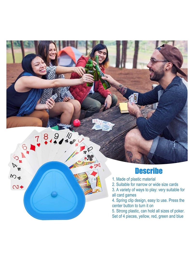 Triangle Shaped Hands Free Playing Card Holder, Triangle Shaped Game Accessories Kids and Senior Gaming Aids for Party or Family Game Night