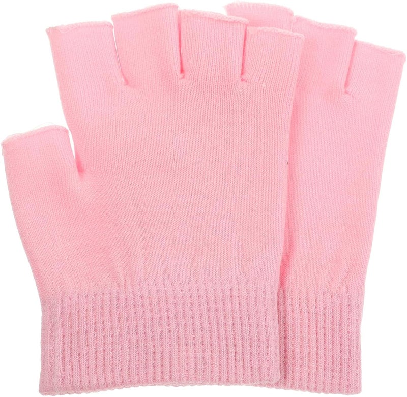 Moisturizing Gloves, 1 Pair Fingerless Gel Spa Gloves for Dry Cracked Skin, Touch Screen Compatible, Lightweight Yarn, Winter Hand Care for Dry Hands - Image 1