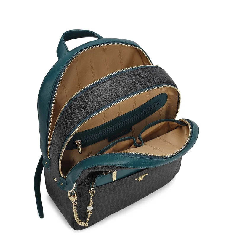 Da Milano black Classic Monogram Backpack (S)  | Best Price UAE