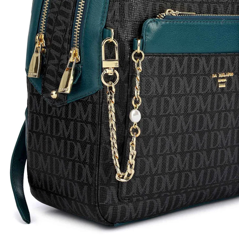 Da Milano black Classic Monogram Backpack (S)  | Best Price UAE