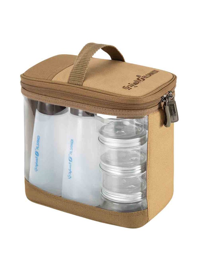 AL SANIDI lamps and spices set bag, Kaki, 21x15x22 Cm - Image 1
