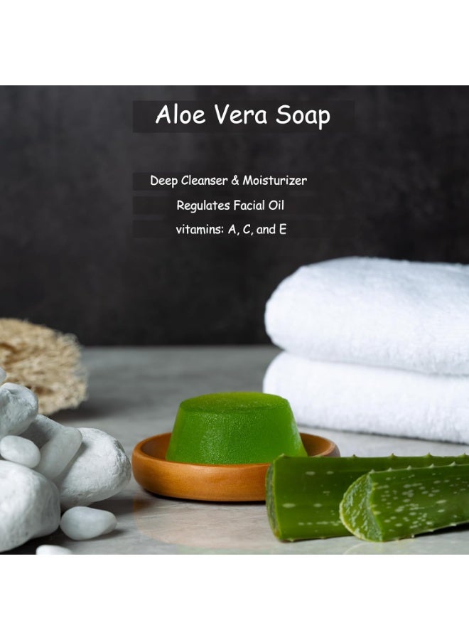 Kumpito Aloe Vera Handmade Soap – Natural Face & Body Cleanser with Cucumber & Olive Oil | Moisturizing, Oil Control, Antioxidant, Deep Cleansing Soap – For All Skin Types - Image 2