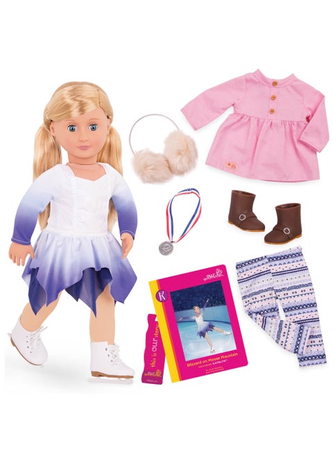 Katelyn - Twinkle Like A Snowflake With This Posable 18-inch Figure Skating Doll BOGBD31176AZ, 33.02x27x53.3 Cm, Age 3+ Years