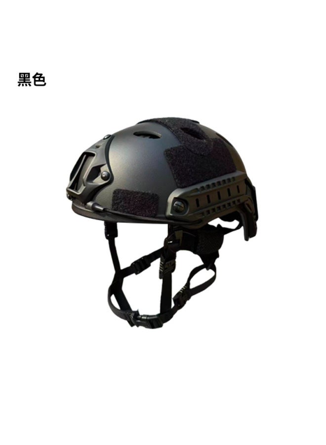 Black Premium Selection Fast Tactical Helmet Made Of Abs Material, Thickened 6mm+, High-cut Helmet With Upgraded Suspension Lining