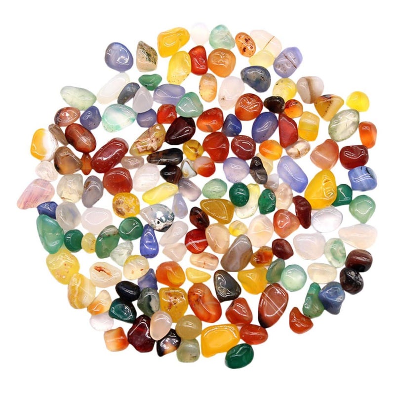 1 Bag Natural Polished Agate Stones Decorative Pebbles for Fish Tanks Gardens Flower Pots Aquatic Decor Realistic Appearance - Image 2