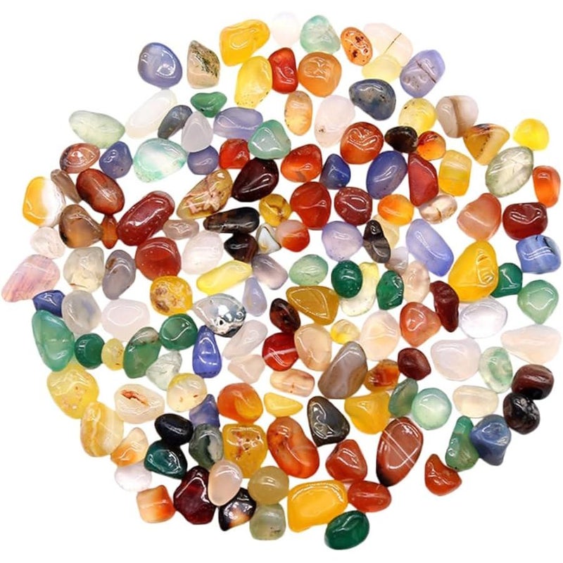 1 Bag Natural Polished Agate Stones Decorative Pebbles for Fish Tanks Gardens Flower Pots Aquatic Decor Realistic Appearance - Image 1