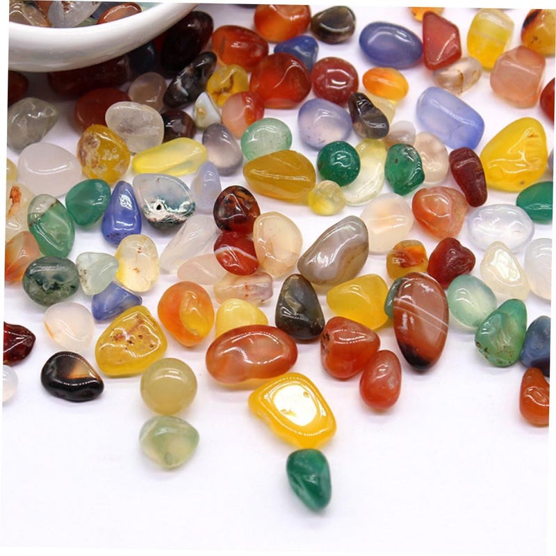 1 Bag Natural Polished Agate Stones Decorative Pebbles for Fish Tanks Gardens Flower Pots Aquatic Decor Realistic Appearance - Image 4