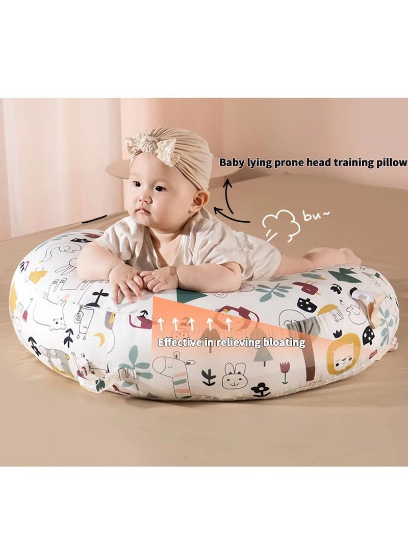 XiuWoo Strechy Minky Newborn Lounger Infant Nursing Pillow15° slope pillow with seat belt Removable Breastfeeding and Bottle Feeding Pillow and Positioner Mattress  - Image 5