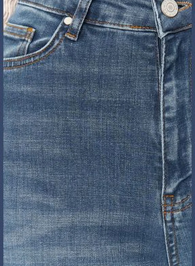 trendyol Blue High Waist Flare Jeans TWOSS24JE00135