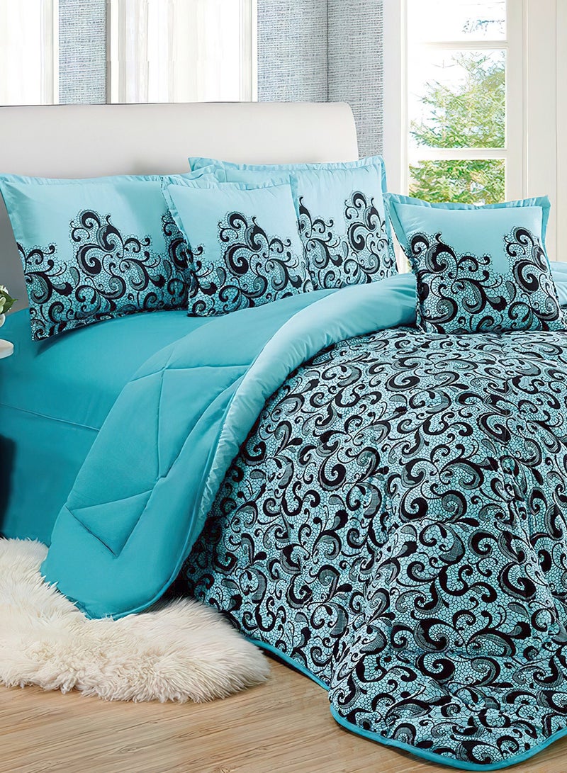 4Piece Single Size 160x210Cm Comforter Set Medium Filling Bedding Set for All Season - Image 1