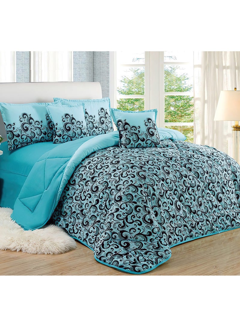 4Piece Single Size 160x210Cm Comforter Set Medium Filling Bedding Set for All Season - Image 2
