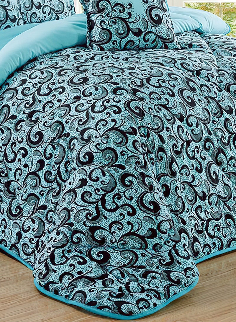 4Piece Single Size 160x210Cm Comforter Set Medium Filling Bedding Set for All Season - Image 5