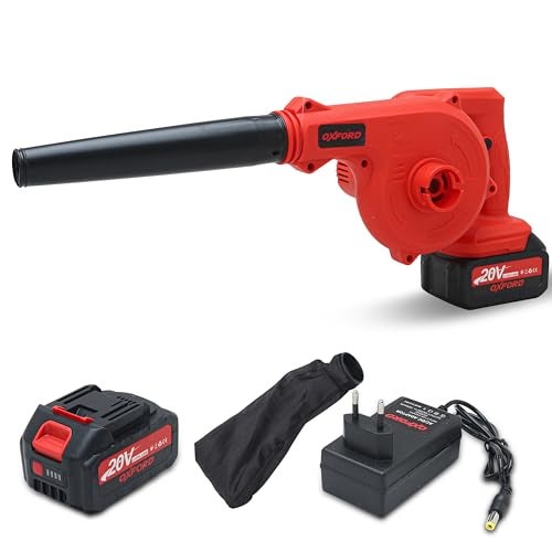 Tomahawk Oxford® O-80 Cordless Blower for Cleaning Home, Car, Garden, Office- Portable, Heavy Duty, Handheld 18000 RPM, 3.1m²/Min, 20 V Air Blower with 3.0Ah Battery and Quick Charging - Image 1