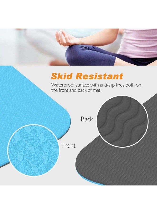 Bodylastics Yoga Mat for Men and Women with Carry Bag TPE 6ft x 2ft x 6mm Large Size Anti Slip & Anti Tear Workout Mat (Any Color Mat); multicolor - Image 3