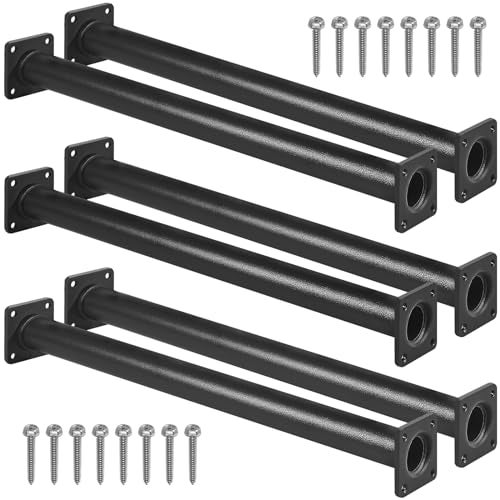 Purife Outdoor Black Monkey Bars for Backyard Set of 6 Swing Set Ladder Rungs for Playset Playground Kids Safety Climbing Handle Bars 165 inch - Image 1