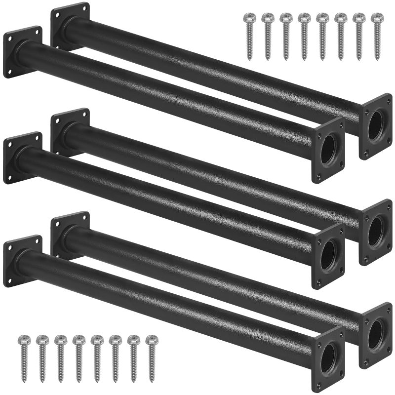 Purife Outdoor Black Monkey Bars for Backyard Set of 6 Swing Set Ladder Rungs for Playset Playground Kids Safety Climbing Handle Bars 165 inch - Image 2