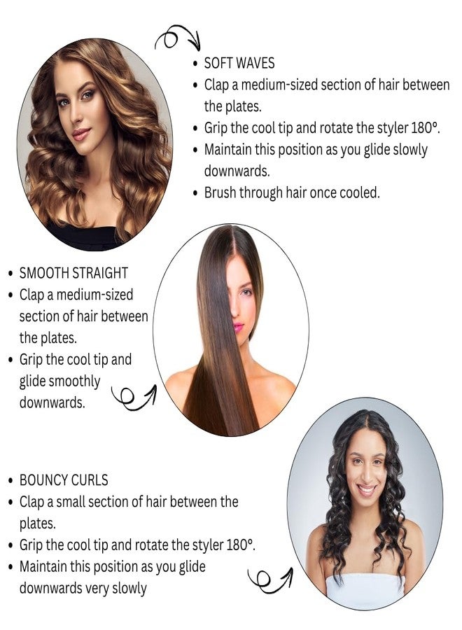 Ktein 2-in-1 Hair Styler - Curl, Wave & Straighten with Twisted Ceramic Plates | Innovative Twist-to-Set Temperature Control | Digital Heat Display up to 230°C | Tourmaline Anti-Frizz Technology - Image 4