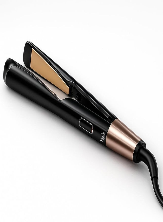 Ktein 2-in-1 Hair Styler - Curl, Wave & Straighten with Twisted Ceramic Plates | Innovative Twist-to-Set Temperature Control | Digital Heat Display up to 230°C | Tourmaline Anti-Frizz Technology - Image 1