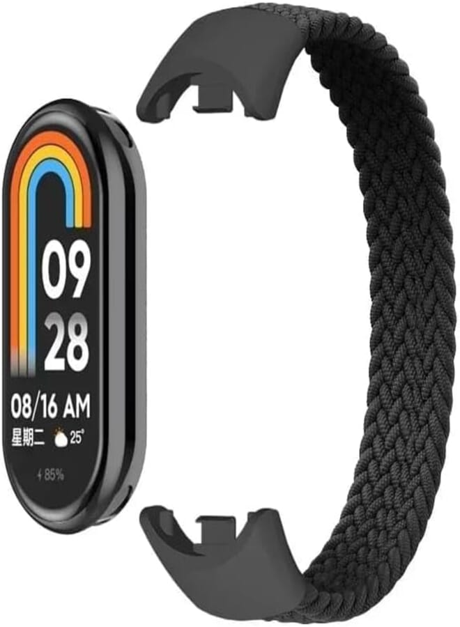 Next Next Store Braided Watch Band Compatible with Xiaomi Mi band 8/9, Stretchy Nylon Strap, Stylish and Comfortable Design, Perfect for Sports and Daily Use.