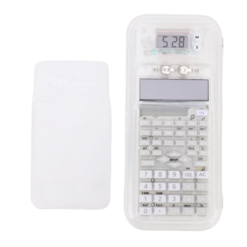 Scientific Calculator Pencil Case 240 Computational Functions Double Row Digital Display Multi Functional Pen Case - Image 1