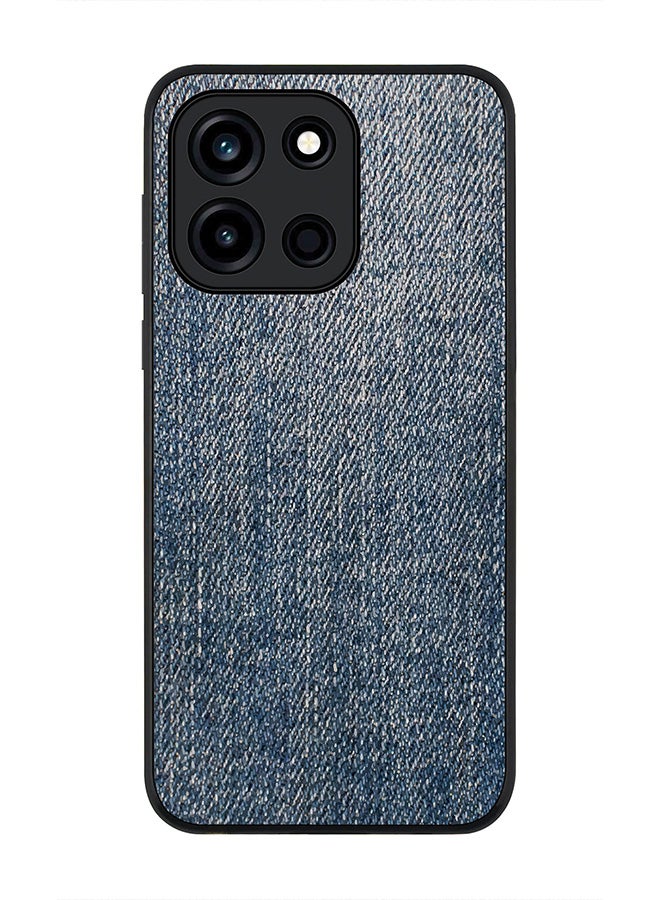 Stylizedd Rugged Case for OnePlus Nord 6 / Turbo 6- Slim Fit Hybrid Rubber Cover Dark Denim Print - Image 1