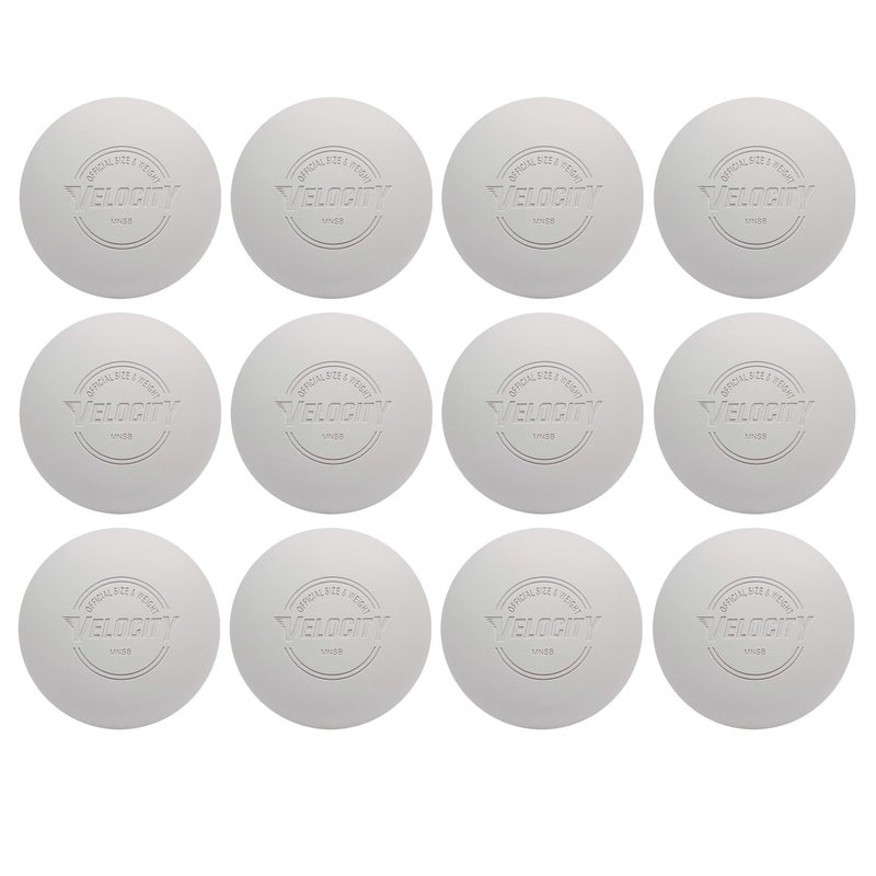 Velocity Practice Lacrosse Balls - 1, 2, 3, 6, 12, 18, 24, 36, 60 and 120 Packs - Official Size and Weight - White - Image 1