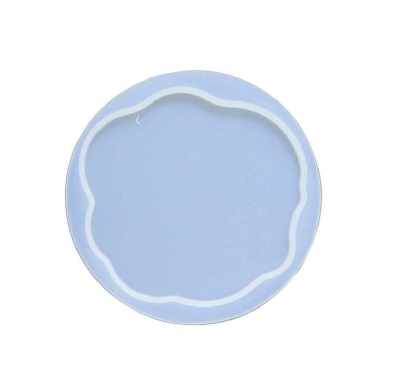 R H lifestyle Creative DIY Multipurpose Transparent Silicone Coaster Mold (Circle T Coaster, 4") - Image 1