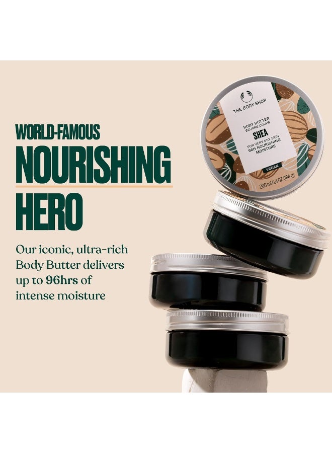 THE BODY SHOP Shea Body Butter – Intensive Nourishment for Very Dry Skin | 96hr Moisture | Soft, Smooth & Non-Greasy | Rich Buttery Texture with Nutty Scent, 400 ml - Image 2