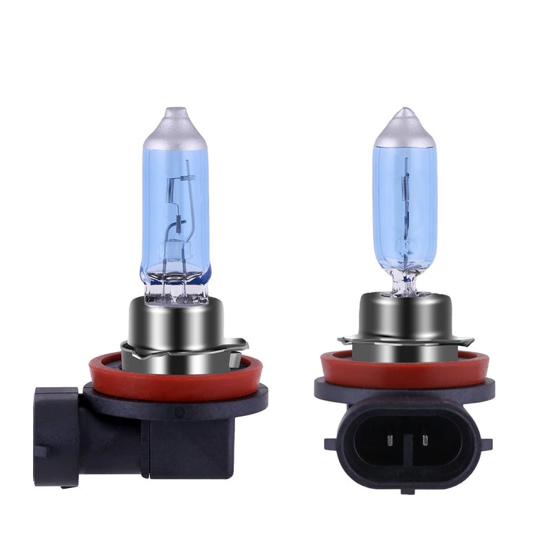 NEWBROWN H8 Bulb Halogen H8 fog light bulb 5000K Super White Light Long Life Replacement PGJI9-1 12V/35W (H8, 2 Pack) - Image 1