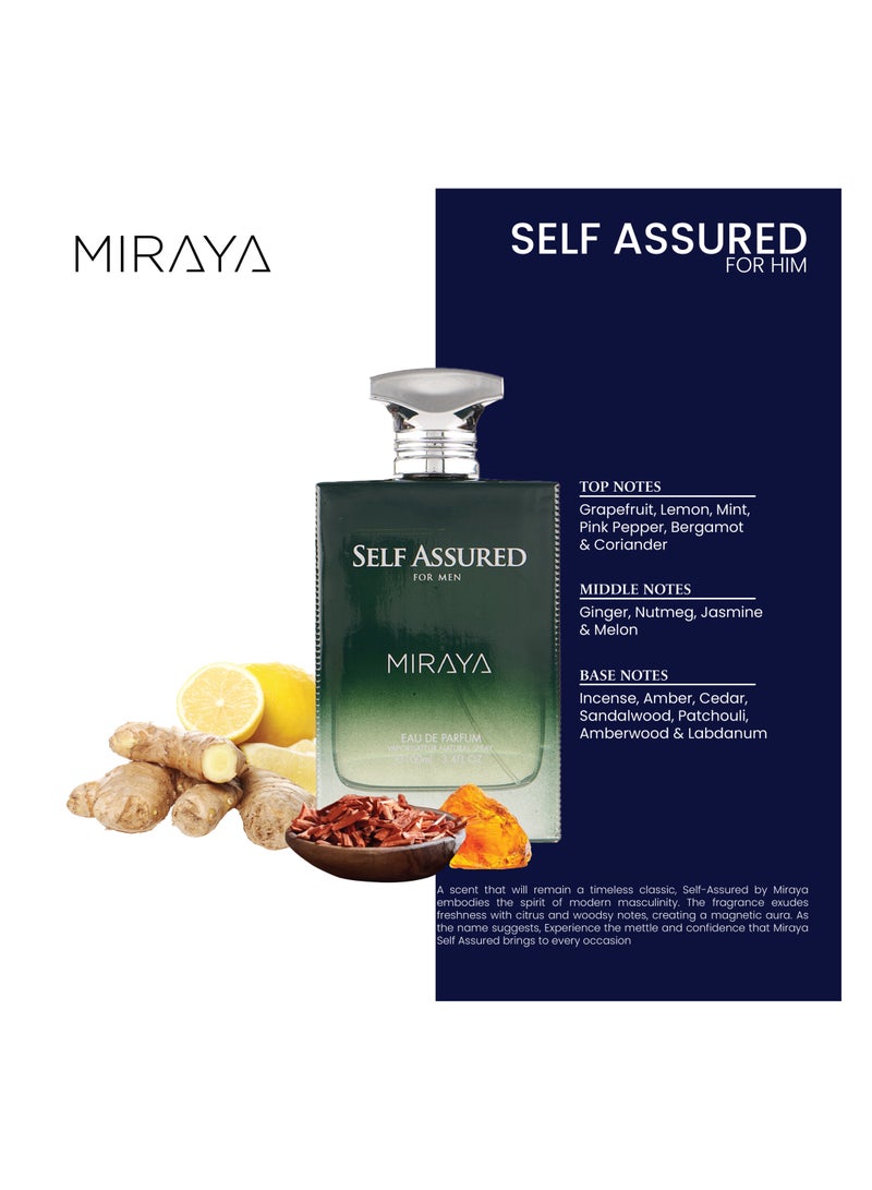 Miraya Self Assured Fragrance for Men - 100 ml