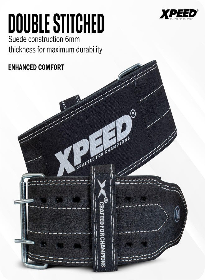 Xpeed Premium Leather Power Lifting Belt || Superior Support and Durability || Adjustable Fit Lifting Belt || Weight lifting belt (Pack of 1) (M) - Image 2