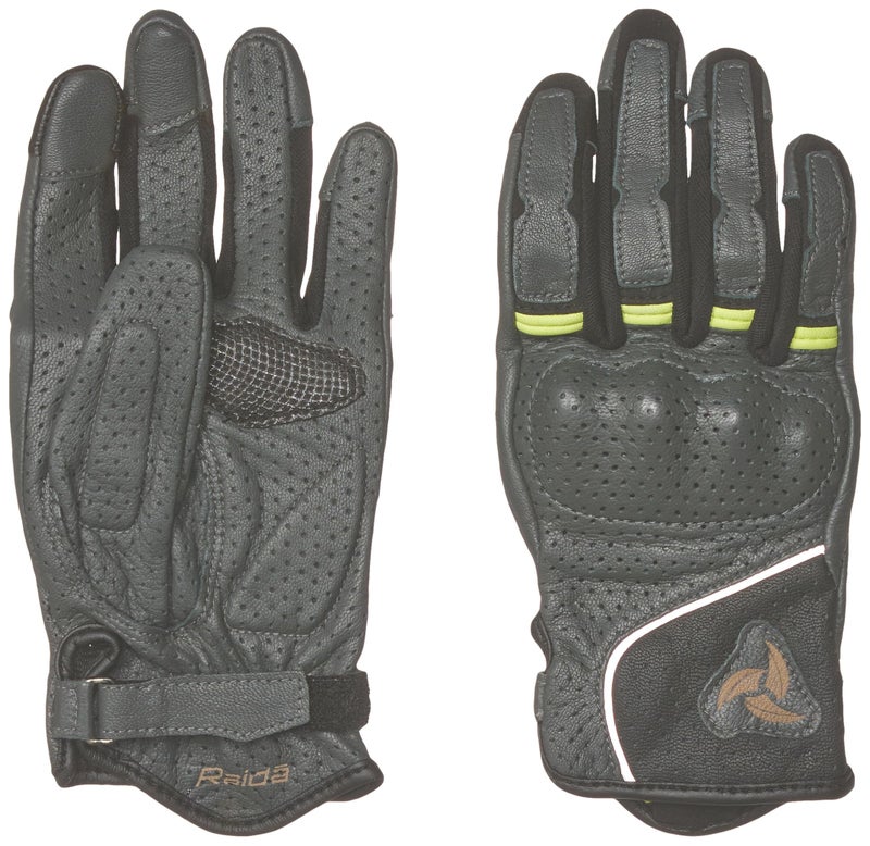 Raida CruisePro II Motorcycle Gloves (S, Grey - HiViz) - Image 1