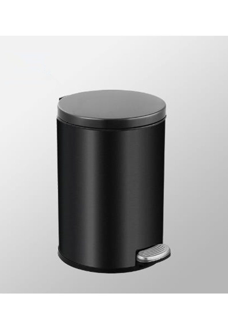 Golden Home - Bin, Classic Round Pedal Trash Can, Hands-Free Ideal For Kitchen, Bathroom, Bedroom, Office, Stainless Steel 12L (L1101)  - Image 1