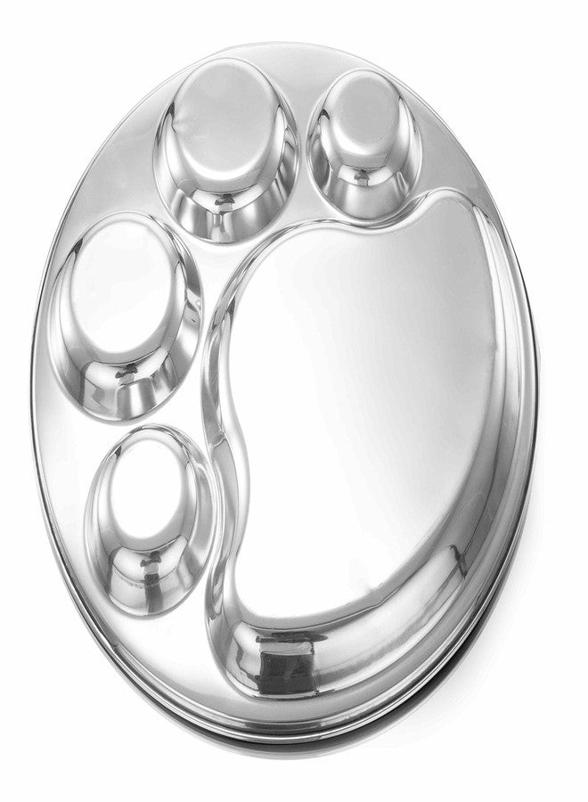 Expresso - Heavy Duty Stainless Steel Round Dinner Plate w/ 5 Sections Divided Mess Trays for Kids Lunch, Camping, Events & Every Day Use Kitchenware - Image 2