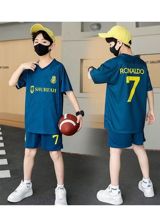 NO 7 C Ronaldo Men's And Women's Kindergarten Club Children's Wear Soccer Sports Match Soccer Jersey Suit Set