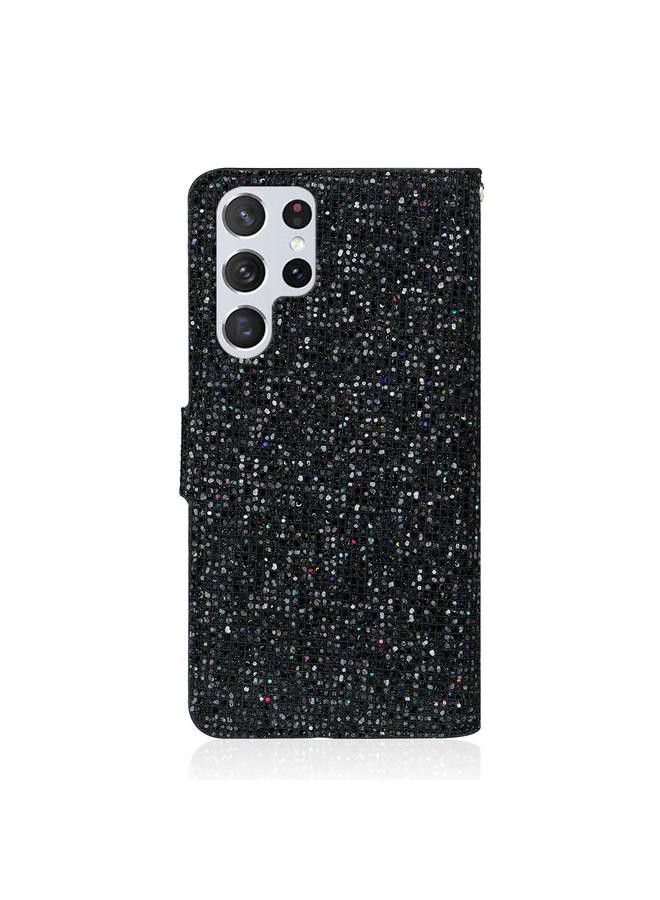 S-TOP Case For Samsung Galaxy S23 Ultra 5G Glitter Powder Filp Leather Phone Case - Image 3